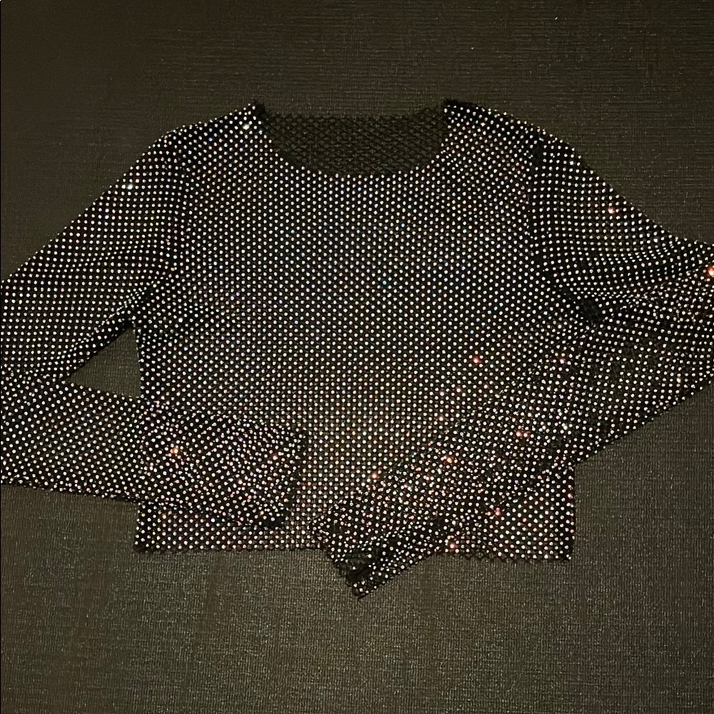 Zara Rhinestone Crop Top